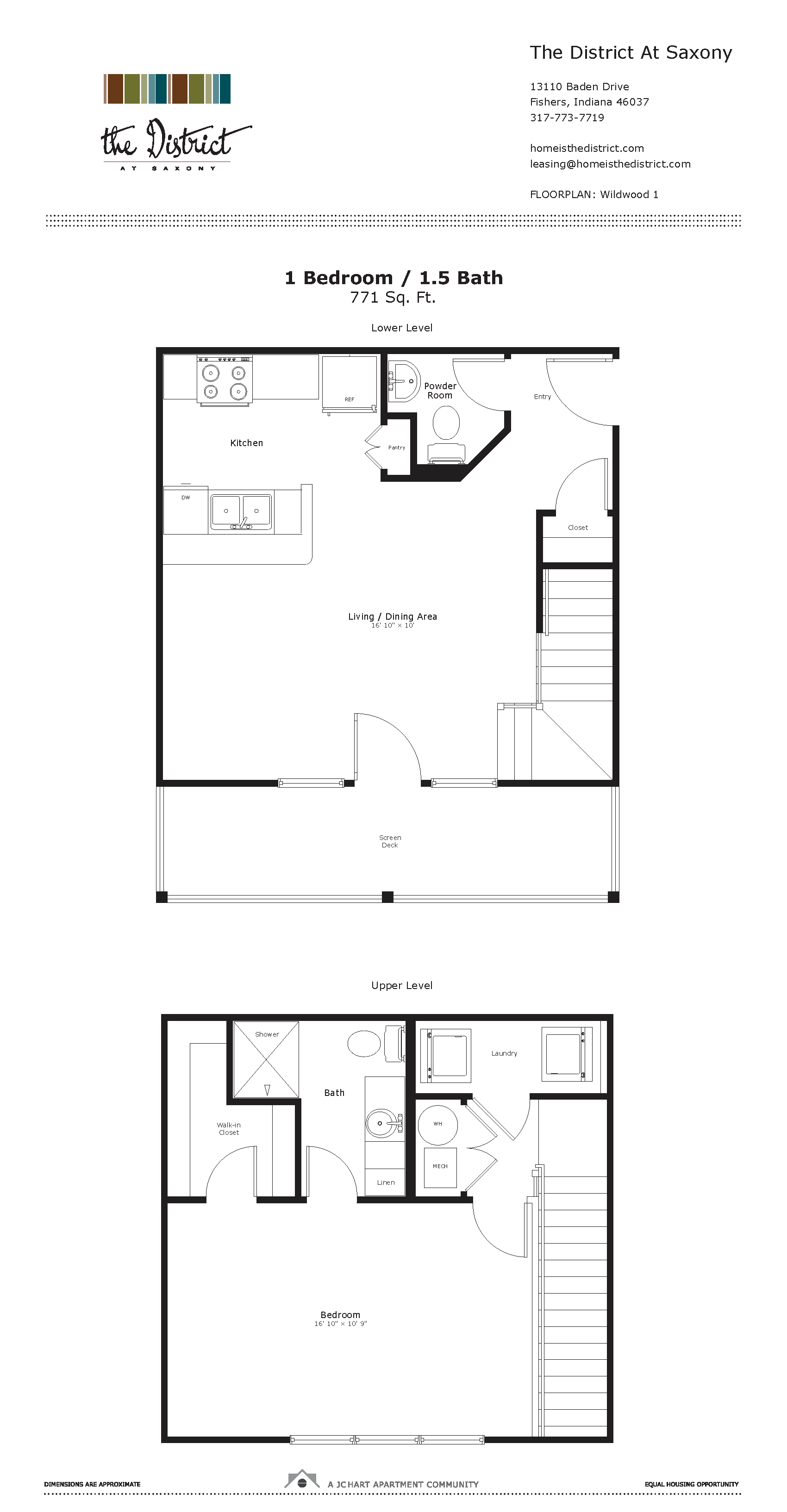 Wildwood 1 1 Bedroom Floor Plan The District at Saxony Apartment Homes
